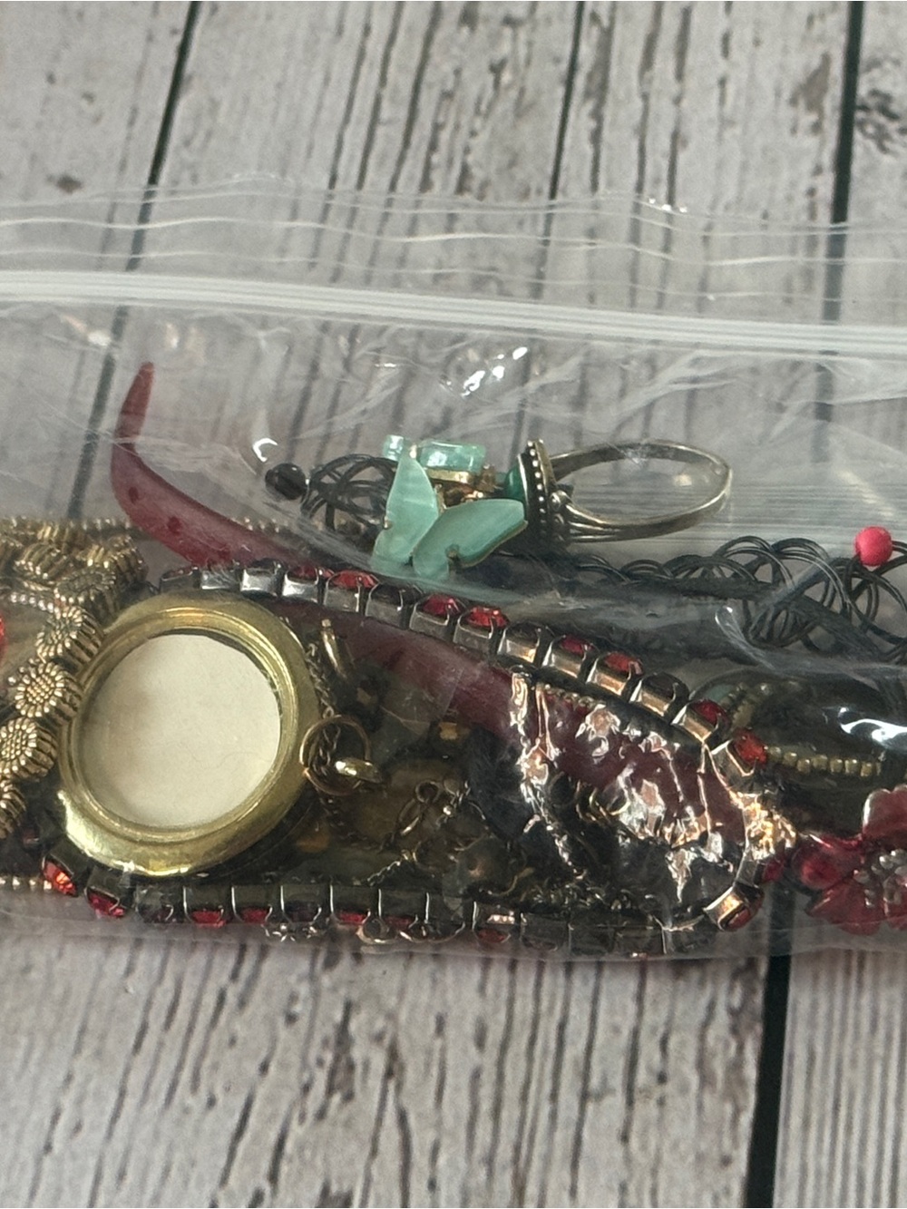 Mixed Jewelry Lot with Green Agate Statement Piece - Picture 2 of 2